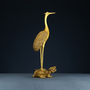 Ornement de grue en cuivre, décoration de table, décoration de la maison, cadeau d'anniversaire pour les aînés - Product Image 3
