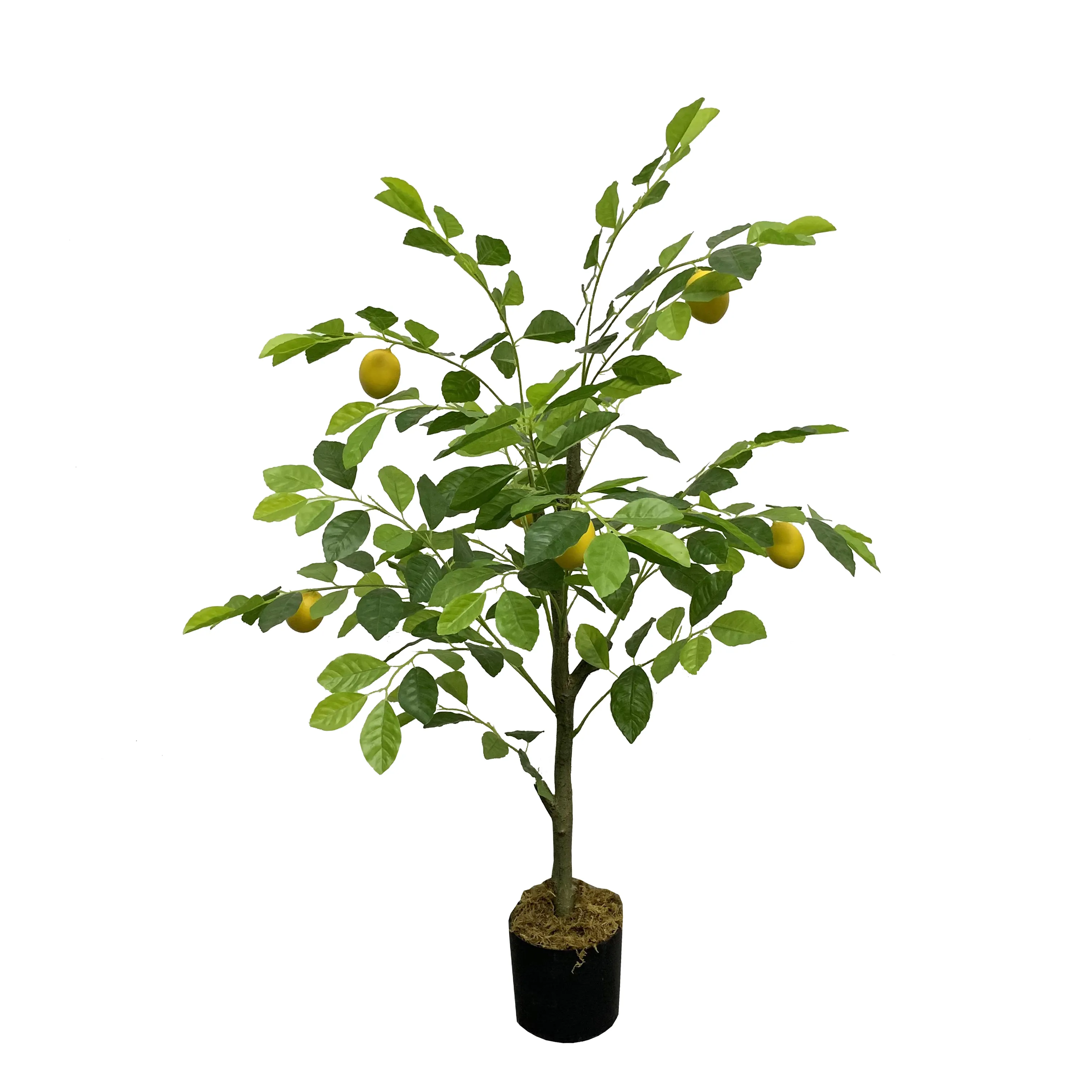 Faux Green Plant Potted Indoor Living Room Decoration Fruit Bonsai Customized Available Faux Lemon Tree -149