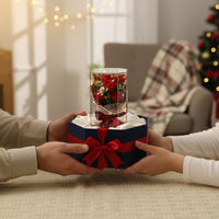 Coffret Cadeau de Noël 2026 avec Bouquet de Roses Éternelles et Ensemble Musical – Longue Durée