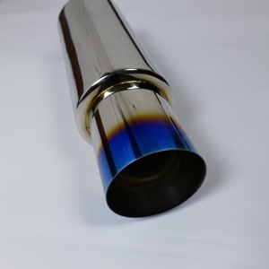 150Mm Blauw Brandende Roestvrijstalen Auto Luide Uitlaatdemper Uitlaat En Uitlaatsystemen Resonator - Product Image 3