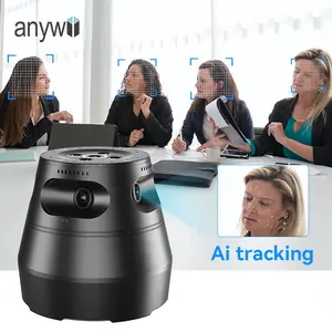 Système de visioconférence tout-en-un avec suivi du visage Anywii, caméra de conférence portable, caméra de réunion à suivi automatique, 360