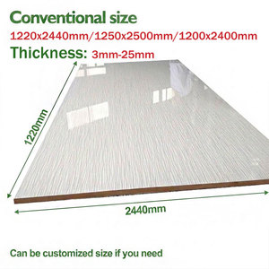 Panneaux MDF bruts / panneaux de fibres à densité moyenne de 2,5 mm, 3 mm, 9 mm, 12 mm, 15 mm, 18 mm, surface finie pour la fabrication sur mesure de meubles de maison entière - Product Image 2