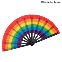 Éventail pliable arc-en-ciel personnalisé pour la marche des fiertés et les événements estivaux