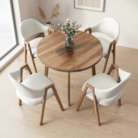 Ensemble de table et de chaises de salle à manger en marbre européen moderne et durable, mobilier de restaurant pour usage commercial