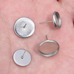 Poste de acero inoxidable para pendientes, redondo de 10 mm, para la fabricación de pendientes, accesorios de joyería - Product Image 2