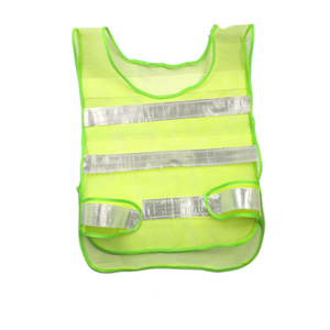 เสื้อกั๊กนิรภัย 58x42 ซม. แถบสะท้อนแสงสำหรับงานก่อสร้าง ตรวจสอบยานพาหนะ วัสดุตาข่ายมองเห็นได้ชัดเจน - Product Image 1