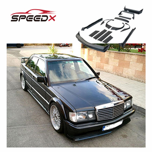 Per Mercedes W201 190E Kit Carrozzeria Evo2 Paraurti Anteriore Paraurti Posteriore Parafango Spoiler Minigonne Laterali Diffusore - Product Image 2