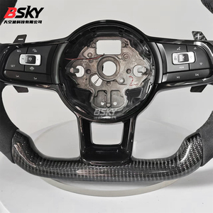 Volante Multifuncional de Fibra de Carbono con LED para Volkswagen BORA, CADDY, GOLFGTI, <span class=keywords><strong>GOLFGTD</strong></span>, JETTA, TOURAN, Mejora de Rendimiento - Product Image 4