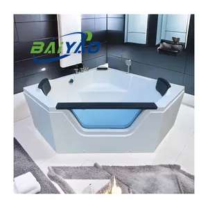 Oleh Spa Jakuzzi 2 orang Whirlpool pijat Idronasajes Esquineros bentuk segitiga jaculzzier Tub