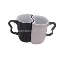 En gros porcelaine valentine magique tasse cadeaux couleur changeante tasse