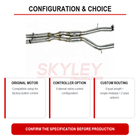 Échappement arrière à soupapes pour BMW M2 G87 S58 3.0T 76mm en acier inoxydable 304 avec embouts quadruples
