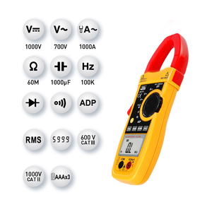 Multímetro de pinza digital VA315, 6000 recuentos, probador de corriente CA, rango automático, resistencia de voltios CA CC, capacitancia, continuidad ADP - Product Image 4