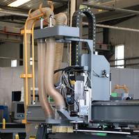Router CNC Automático de 3 Ejes con PLC, Bomba, NC Studio, Syntec, RichAuto, ATC de Alta Potencia de 9.0kw, Software de Anidamiento para Madera y Puertas