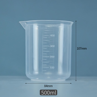 Bécher en plastique réutilisable de qualité alimentaire avec couvercle à joint sécurisé pour le test en lot de crèmes cosmétiques