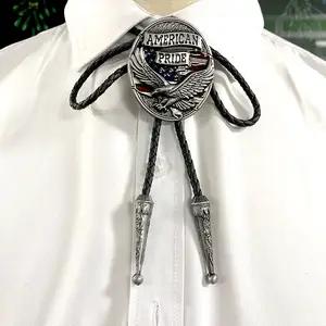 Bolo Tie Vintage shirt chain Bolo neckline Necklace tie Handmade Round Shape Western Cowboy Bola tie