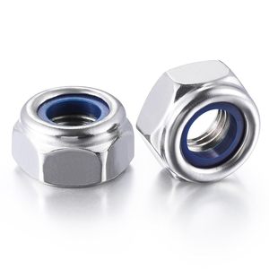 <span class=keywords><strong>EN</strong></span> <span class=keywords><strong>10204</strong></span> 3,1 Certificados disponibles <span class=keywords><strong>ISO</strong></span> 7042 M12 SS304 Anillo azul Inserto de nailon Tuerca hexagonal - Product Image 1