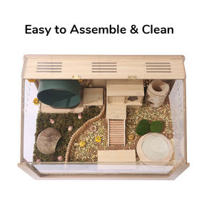 Tam şeffaf görüntüleme ile suriye hamsterler için Tafit özelleştirilebilir ahşap <span class=keywords><strong>Hamster</strong></span> kafes büyük akrilik açılabilir üst katı inşa - Product Image 2