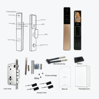 Gezichtsherkenning Smart Lock 3D-vingerafdruk Wachtwoordkaart Sleutel Nachtschoot WiFi-app Afstandsbediening voor aluminium huisbeveiliging Cloud
