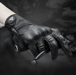Guantes de moto de cuero genuino personalizados protegen los guantes de moto conducción carreras guantes de montar - Product Image 5