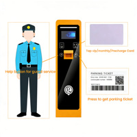 Distributeur de billets de stationnement en acier inoxydable Zhanjiang IP65 avec système de paiement automatique lumineux et barrière de contrôle d'accès