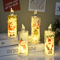 Bougies LED Sans Flamme Couleurs Assorties, Bougies Pilier LED Scintillantes, Bougies à Piles pour Décorations d'Intérieur et d'Extérieur de Noël
