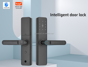 Produits pour la maison intelligente, <span class=keywords><strong>serrure</strong></span> de <span class=keywords><strong>porte</strong></span> électronique, poignée de <span class=keywords><strong>porte</strong></span> en verre intelligente Tuya pour application, <span class=keywords><strong>serrure</strong></span> numérique sans clé à empreintes digitales - Product Image 4
