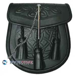 Celtic Embossed Leather Sporran Custom Made Scottish Kilt Leather Sporrans Pin Lock Genuine Leather Sporrans At Wholesale Prices