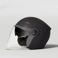 Casque de vélo ABS demi-face certifié DOT, unisexe adulte, coupe-vent, chaud, ventilé, avec verres réglables, casque de sécurité protecteur