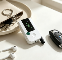 Airsense K1 Alat Tes Alkohol Fuel Cell Breath Analyzer Breathalyser Portabel Layar LCD Digital USB-C Dapat Diisi Ulang Respon 5 Detik