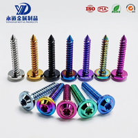 Vis autotaraudeuses Torx en titane TC4 de grade 5, M4*15 M5*15, anodisées multicolores, pour pièces de modification personnalisées de moto