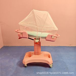Cuna transparente inclinable para bebé con mosquitera, rosa y blanca, material ABS, fabricada en Shandong, para el cuidado infantil. - Product Image 5