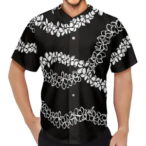 Puakenikeni Samoan Polinésia Tribal Estilo Camisa dos homens de Viagem Casual Vestuário Atacado Personalizado Baseball Jersey Drop Shipping