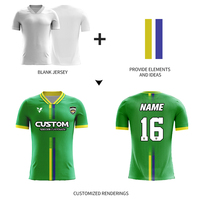 Maillot d'Entraînement de Football Homme Personnalisé par Sublimation pour Adultes à Manches Courtes Respirant – Tenue de Football pour Jeunes