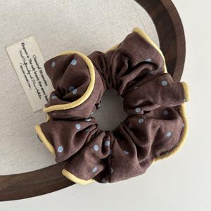 Coletero de Tela Elástica de Alta Calidad para Mujer, Estilo Coreano, Color Negro con Borde de Hongo Negro - Product Image 4