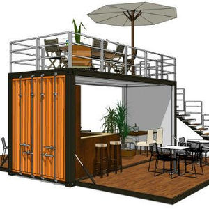 20 pieds, conteneur d'expédition moderne, kiosque de restauration rapide, conteneur de boulangerie, cabine, café, maisons - Product Image 1