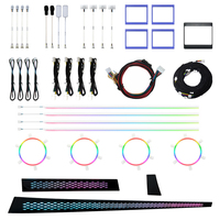 Kit d'éclairage ambiant pour voiture TMPRO pour Lexus ES 2014-2017, éclairage décoratif intérieur passager à effet écailles de dragon, lampe ambiante intérieure automobile