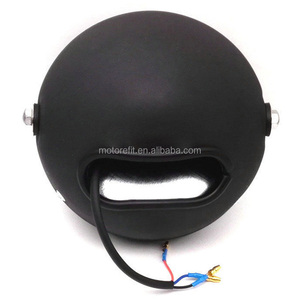 Phare LED rond noir mat de 6,5 pouces pour moto, faisceau Hi/Lo avec support, phare haute performance pour <span class=keywords><strong>Cafe</strong></span> Racer - Product Image 5