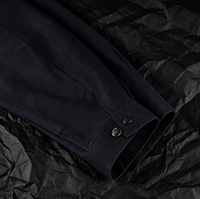 Veste Coach Vintage Homme Personnalisable avec Logo, Col en Sergé et Velours Côtelé Bleu Marine, Fermeture Éclair, Broderie Personnalisée, Manteau Oversize Vierge