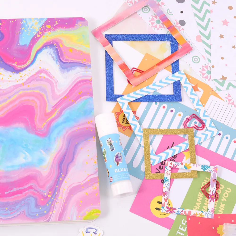 Trending kid's stationery set DIY scrapbook journal kit for 6-14 years old kid factory wholesale