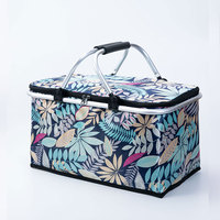 Nouvelle boîte à lunch isotherme en toile avec fermeture éclair, sac isotherme pliable pour l'extérieur, sac de transport portable et panier de courses à main