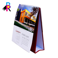 Calendrier mural A4 de haute qualité en papier sans bois durable avec reliure spirale, revêtement UV sélectif pour affichage saisonnier en magasin, personnalisable