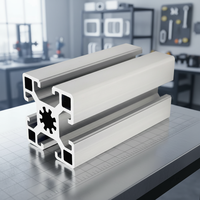 Services de découpe, soudure et usinage CNC pour profilés carrés en aluminium poli série 6000, rails à rainures en T, plaques d'extrusion et écrous de table