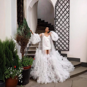 S0362L nuovo stile 2025 Sexy <span class=keywords><strong>abito</strong></span> da sera da donna donna <span class=keywords><strong>in</strong></span> gravidanza sfilata a coda lunga soffice <span class=keywords><strong>Tulle</strong></span> <span class=keywords><strong>gonna</strong></span> <span class=keywords><strong>abito</strong></span> da sera - Product Image 2
