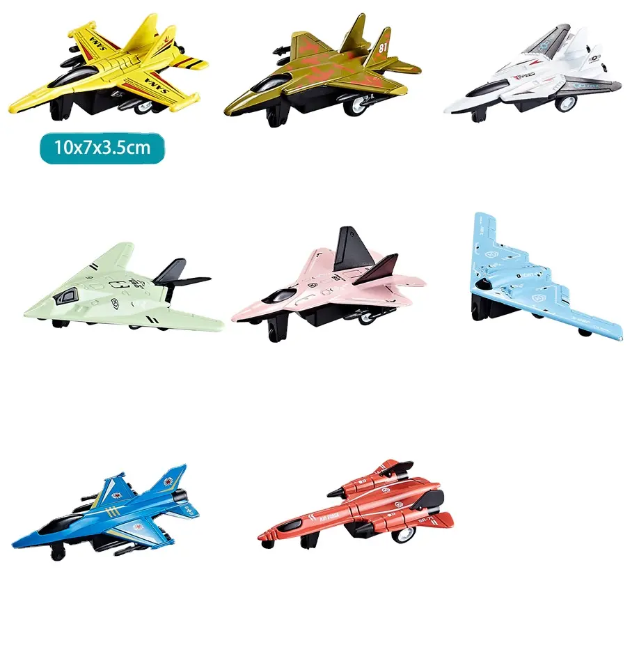 Children's simulated alloy aircraft toys mini aircraft die cast metal series pullback plane model toys