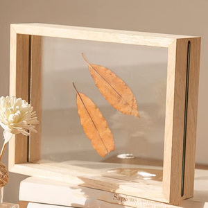 Двойная стеклянная деревенская фоторамка для настенного или настольного столешницы 8x10 плавающая рамка для прессованной цветочной рамки - Product Image 4