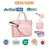 Sac de sport OEM grand format 30-40L en polyester 600D, étanche et tendance, pour raquettes de badminton, squash, padel, pickleball et tennis, avec bandoulière