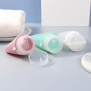 Tragbare 60ml 2 oz nachfüllbare Squeeze Auslaufs ichere leere Reise flasche Set Silikon lotion Kosmetische Dusch flasche Travel Tube - Product Image 2