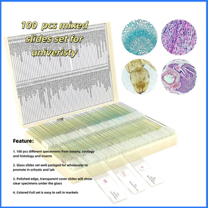 Lot de 25 Lames Préparées Mixtes pour Microscope, Matériel Pédagogique pour l'Enseignement en Classe et les Écoles Primaires, Marque YULIN - Product Image 3