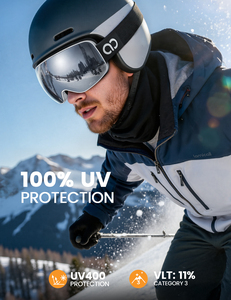 Lunettes de <span class=keywords><strong>ski</strong></span> Lamicall SG02 coupe-vent, anti-buée, protection UV400, lunettes de snowboard <span class=keywords><strong>OTG</strong></span> (compatible avec lunettes de vue), <span class=keywords><strong>masque</strong></span> de neige à lentille sphérique pour l'hiver - Product Image 2