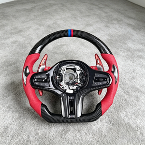 Volante Calefactable de Fibra de Carbono para <span class=keywords><strong>BMW</strong></span> con Palancas de Cambio Magnéticas 330i G20 M340i 330e Pre Lci 370mm Serie 3 <span class=keywords><strong>320d</strong></span> F30 540i G20 - Product Image 5